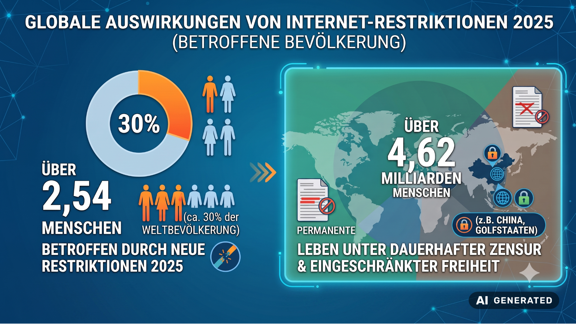Eine Übersicht über die von den Shutdowns betroffene Bevölkerung in Zahlen.